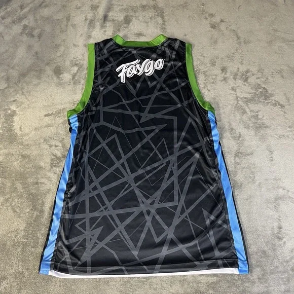 Moneyball Sportswear Faygo 3 On 3 Basketball Jersey L Reversible White Black - Picture 2 of 8